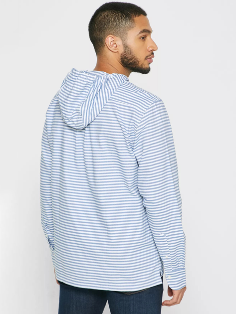 Bluza z kapturem GANT Gbpord Stripe Pop Reg Hood 3013124 S Bright Cobalt (7325705704576) - obraz 2