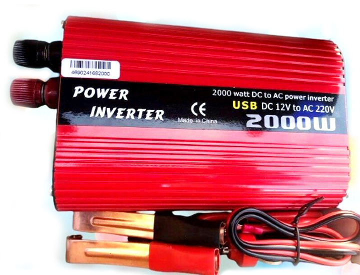 Преобразователь напряжения инвертор Power Inverter Wimpex 2000W 12v/220v/2000W/2USB (par_WX 2000) - изображение 1