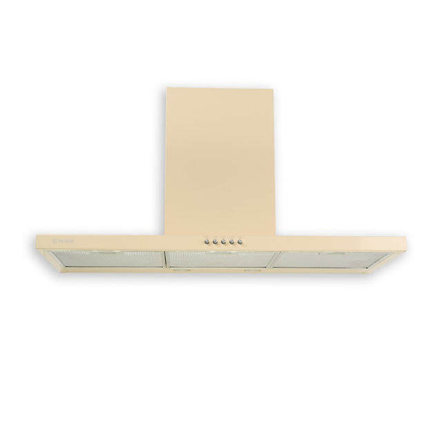 Вытяжка кухонная Т-образная Perfelli T 9612 A 1000 IV LED, бежеая мощная настенная декоративная, 90 см - изображение 1