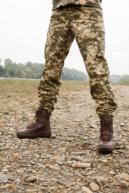 Берцы военные для мокрой погоды. Мужские тактические лёгкие боевые ботинки ALTBERG WARRIOR AQUA 45 коричневые - изображение 2