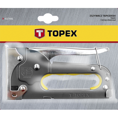 Степлер будівельний Topex 6-8 мм, скобы J (41E903) - Фото 2 Степлер будівельний Topex 6-8 мм, скобы J (41E903) - зображення 2