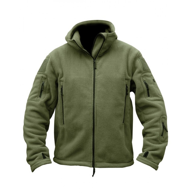 Кофта флисовая тактическая с капюшоном KOMBAT UK Recon Hoodie олива S - изображение 2