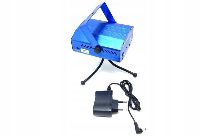 Лазерный проектор, стробоскоп, диско лазер UKC HJ08 4 в 1 c триногой Blue - изображение 7