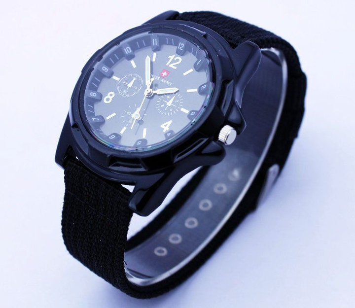 Рюкзак городской SwissGear-Black универсальный, для ноутбука, туристический с чехлом от дождя, разъем USB и для наушников Черный + Мужские кварцевые часы SwissArmy - изображение 3