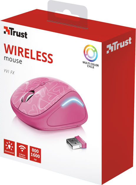 Мышь Trust Yvi FX Wireless Pink (TR22336) - изображение 7