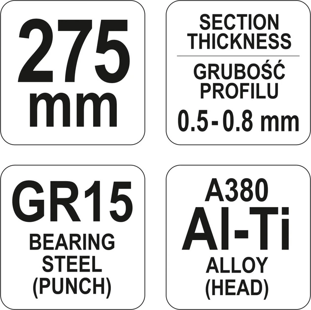 Frez profilowy Yato 275 mm (YT-5130) - obraz 3