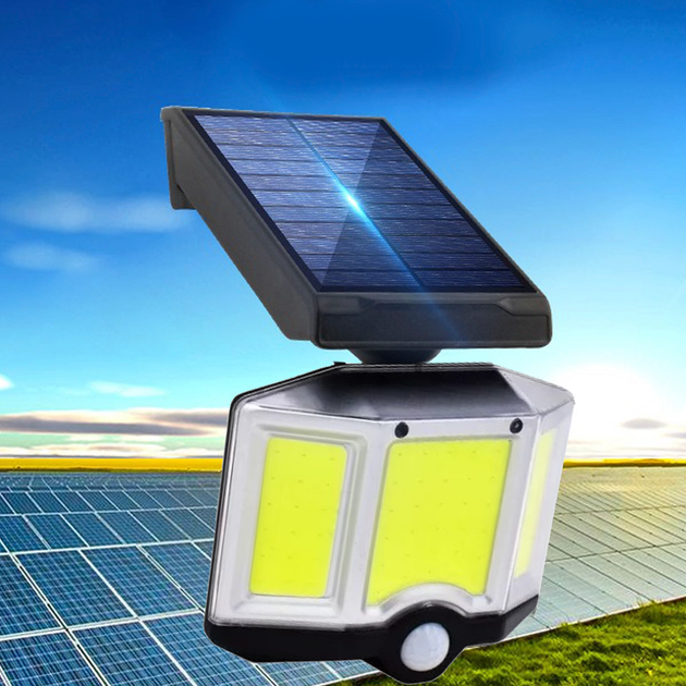 Уличный прожектор с солнечной панелью и пультом ДУ Solar 66в-ip65 c датчиком движения, влагозащищенный - Фото 6 Уличный прожектор с солнечной панелью и пультом ДУ Solar 66в-ip65 c датчиком движения, влагозащищенный - изображение 6