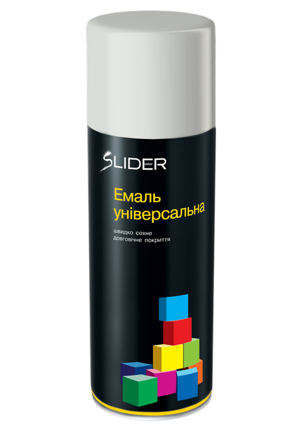 Краска универсальная Slider 7035 светло-серая 400мл - Фото 1 Краска универсальная Slider 7035 светло-серая 400мл - изображение 1