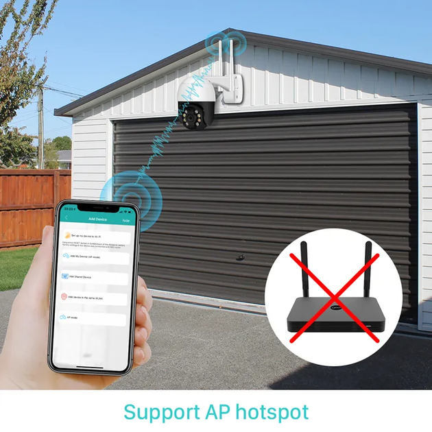 Уличная камера видеонаблюдения WIFI Istil 4Mп, APP iCSee, ночная съёмка, вращение PTZ - изображение 7