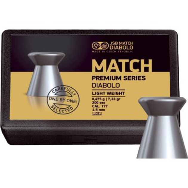 Кульки JSB Match Premium light 4.51 мм, 0.5 г (200шт) (1006-200) - зображення 1