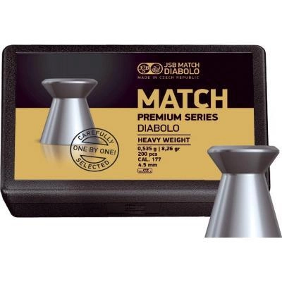 Пульки JSB Match Premium HW, 4,5 мм , 0,535 г, 200 шт/уп (1025-200) - изображение 1