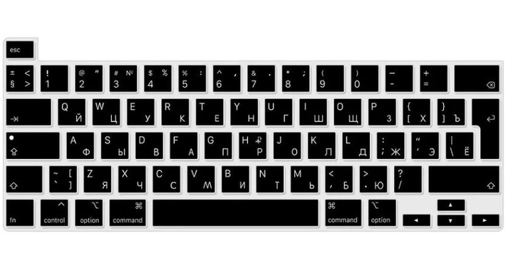 Защитная накладка на клавиатуру с русской раскладкой MacBook PRO Макбук ...