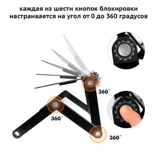 Столик для ноутбука розкладний з охолодженням переносний стіл трансформер для лептопа T8 чорний (ol-54153) - зображення 4