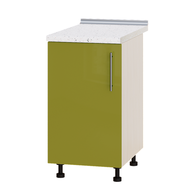 Кухня Модерн модуль Низ Н83-450 Олива Глянец - Дуб молочный 45х47х82см ...