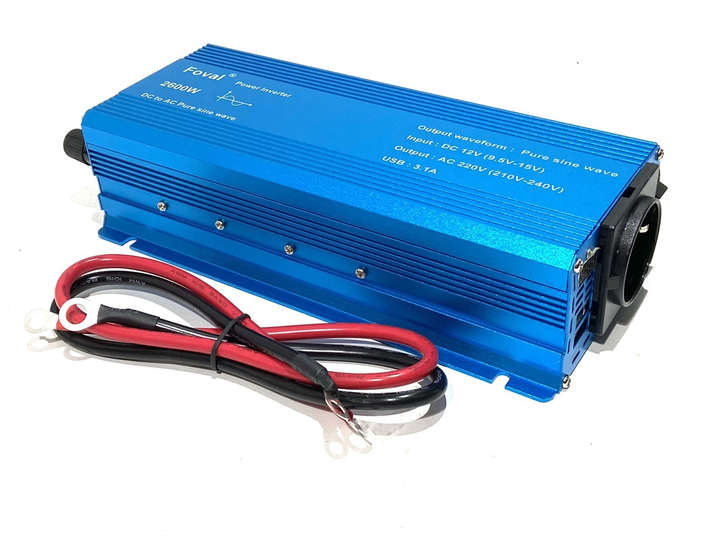 Инвертор для котла 12V-220V Foval 2600Вт, преобразователь напряжения ...