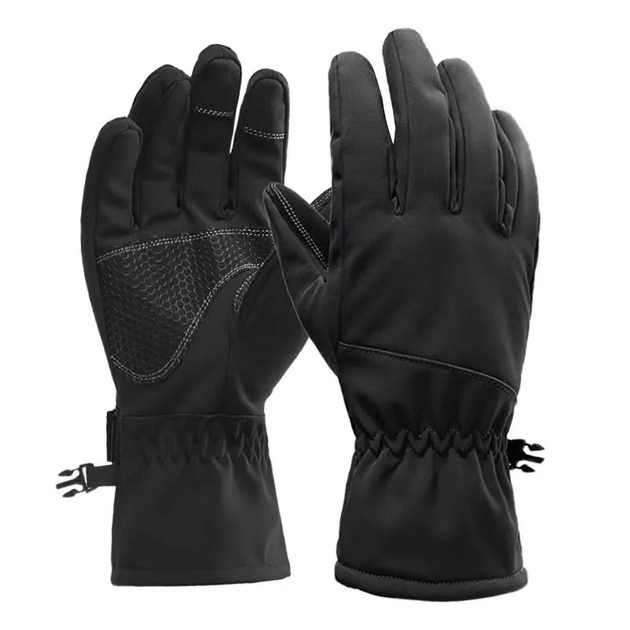 Тактические перчатки зимние военные, армейские зимние перчатки ВСУ черные размер XL - изображение 1