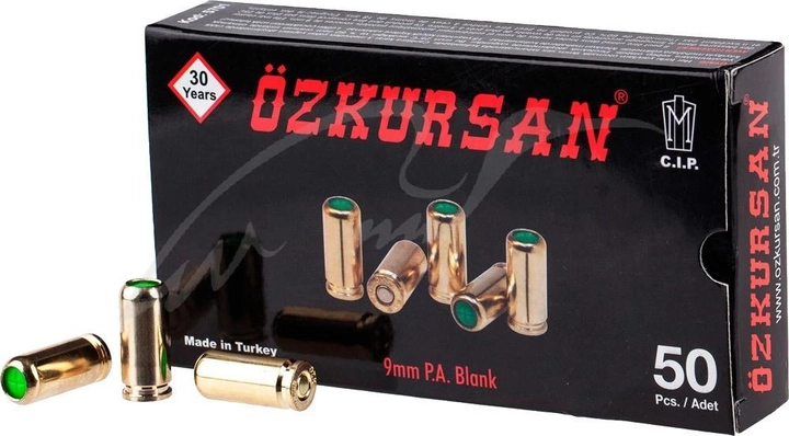 Холості патрони стартові шумові Ozkursan 9 мм пістолетний 50 шт - зображення 1