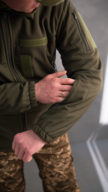 Куртка тактическая Softshell Олива НГУ/ВСУ (Размер 46) - изображение 2