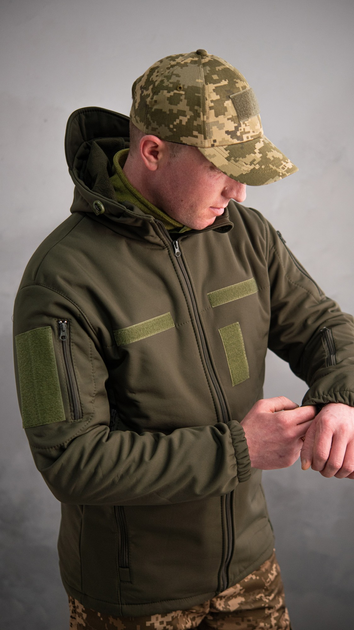 Куртка тактическая Softshell Олива НГУ/ВСУ (Размер 48) - изображение 1