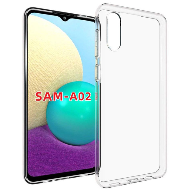 Чехол на Samsung Galaxy A02 / для самсунг галакси А02 коре прозрачный ...