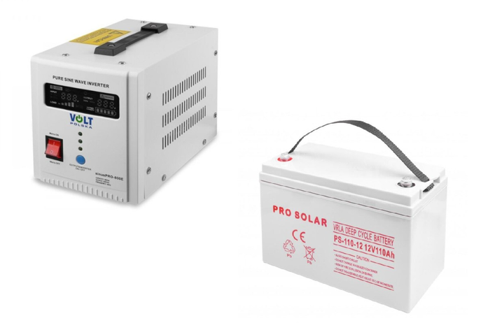 Комплект бесперебойного питания для котла ИБП Volt Polska 800 VA 500Вт ...