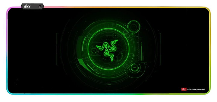 Геймерський килимок для мишки SKY (GMS-WT 8030/220) RAZER / RGB підсвічування / 80x30 см - зображення 2