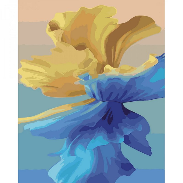 Картина по номерам STRATEG Желто-голубой танец, 40x50 см (SY6547 ...