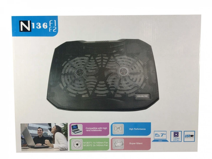Охлаждающая подставка для ноутбука Notebook Cooler Pad N136 Black - изображение 5