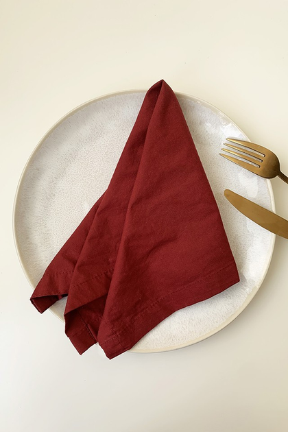 Салфетки из хлопка TouchableLinen 1 шт Бордовый Хлопковые салфетки для ...