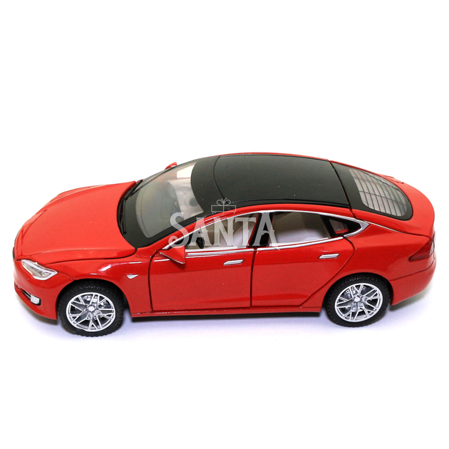 Іграшкова металева машинка Tesla «Автопром» Тесла світло звук червоний 15*5*6 см (6614) - зображення 3