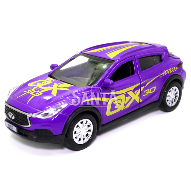 Машинка ігрова INFINITI QX30 «TechnoPark» GLAMCAR джип Інфініті метал, фіолетовий 11*4*5 см (QX30-12GRL-PUR) - зображення 2