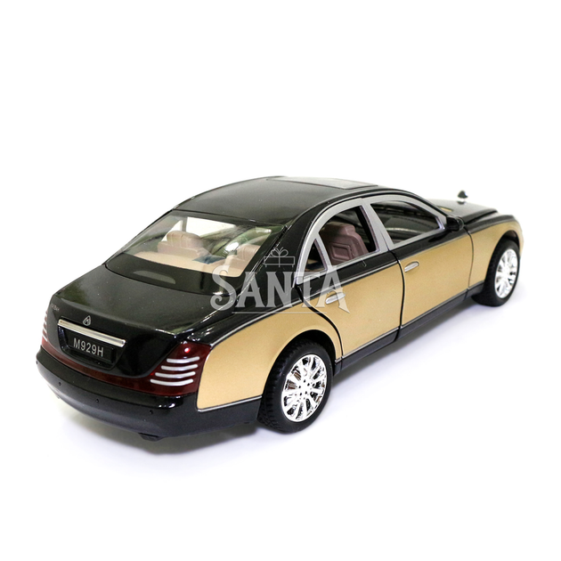 Машинка игровая Maybach 62S «АвтоЕксперт» Майбах металл черный с золотом свет звук 20*6*7 см (EL-7705) - изображение 3