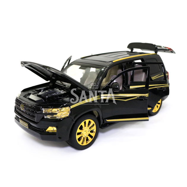 Машинка металлическая Toyota Land Cruiser «AutoExpert» Тойота джип черный с золотом звук свет 19*7*7 см (EL-3912) - Фото 5 Машинка металлическая Toyota Land Cruiser «AutoExpert» Тойота джип черный с золотом звук свет 19*7*7 см (EL-3912) - изображение 5