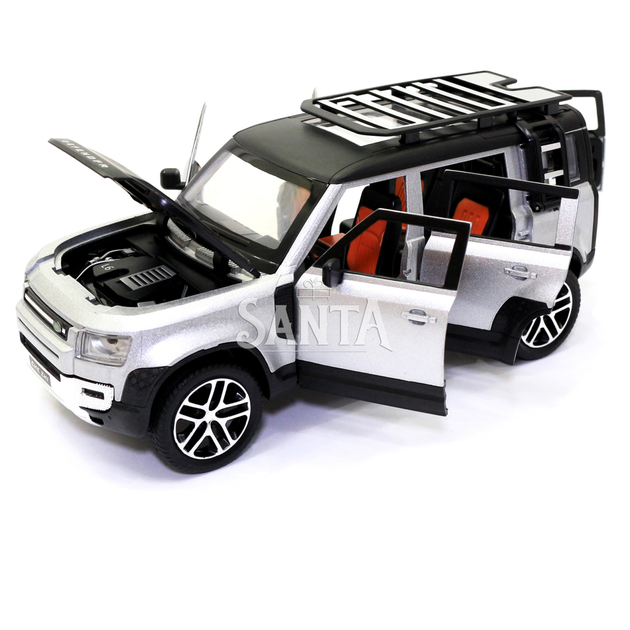 Машинка металлическая Land Rover Defender «AutoExpert» Дефендер джип серый звук свет 19*7*9 см (GT-1008) - изображение 6