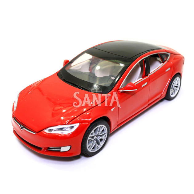 Іграшкова машинка металева Tesla «АвтоСвіт» Тесла червоний, світло, звук, 15*4*5 см, (AS-2829) - зображення 2