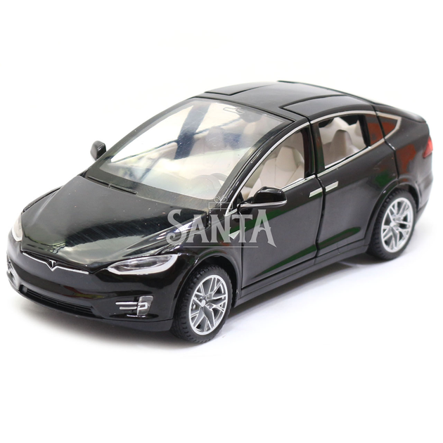 Машинка ігрова автопром Tesla метал, 16, чорний, світло, звук, двері відкриваються (6603) - зображення 4