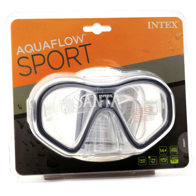 Маска для подводного плавания Reef rider masks INTEX, серая (55977) - изображение 2