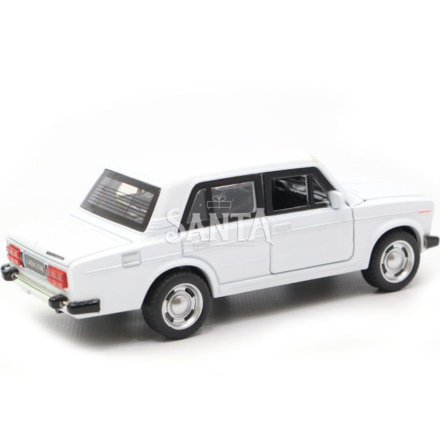 Машинка игровая автопром «ВАЗ-2106» Белый со световыми и звуковыми эффектами (7642) - изображение 5