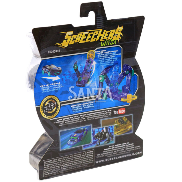 Машинка-трансформер игровой набор Screechers Wild Дикие Скричеры L1 Найтбайт (EU683115) - изображение 3