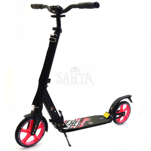Самокат двухколесный BEST SCOOTER розовый, 2 амортизатора, колеса PU - 200 мм (62825) - изображение 3