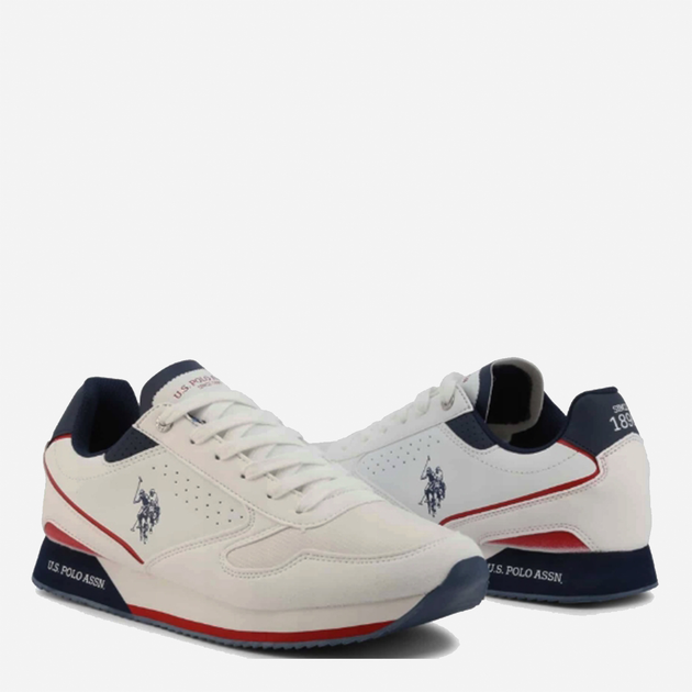Buty sportowe męskie na platformie do kostki U.S. Polo Assn Sneaker NOBIL003MBHY3 40 Białe (8055197312209) - obraz 1
