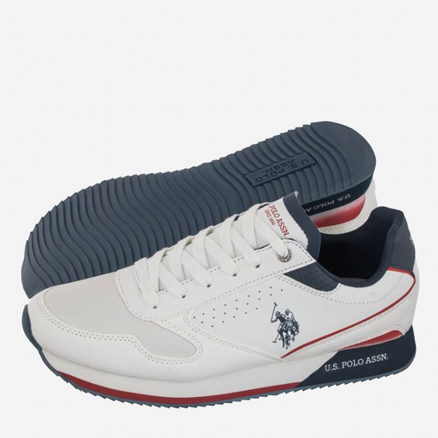 Buty sportowe męskie na platformie do kostki U.S. Polo Assn Sneaker NOBIL003MBHY3 40 Białe (8055197312209) - obraz 2