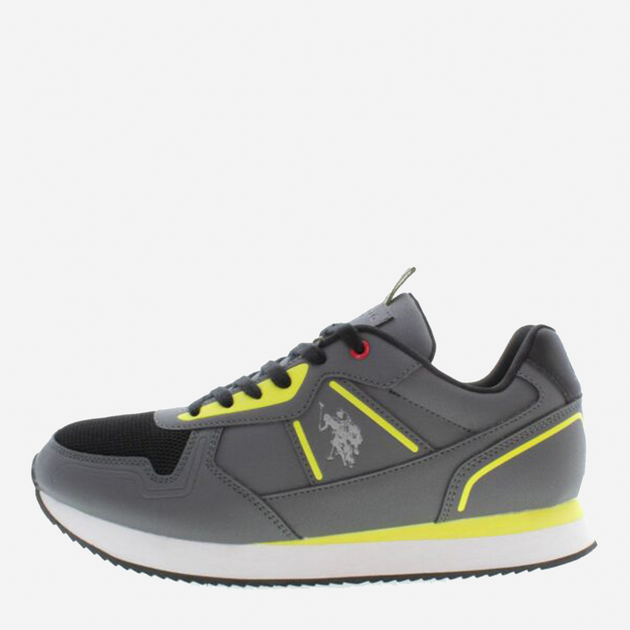 Buty sportowe męskie z siatką na platformie do kostki U.S. Polo Assn Sneaker NOBIL004MBYM1 43 Szare (8055197312513) - obraz 2