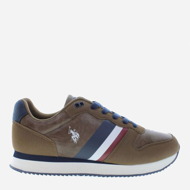 Buty sportowe męskie na platformie do kostki U.S. Polo Assn Sneaker NOBIL005MBYH1 43 Brązowe (8055197313282) - obraz 1