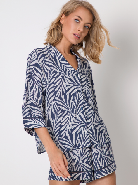 Піжама (сорочка + шорти) Aruelle Lizzie pajama short M Сіра (5903815468025) - зображення 1