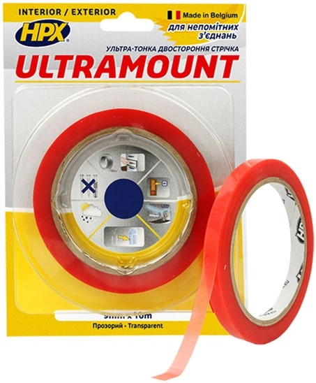Ультратонкая Прозрачная монтажная лента HPX Ultra Mount для