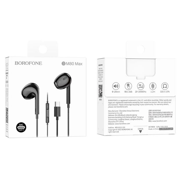 Навушники BOROFONE BM80 Max (Type-C) Чорний купить в интернет-магазине ...