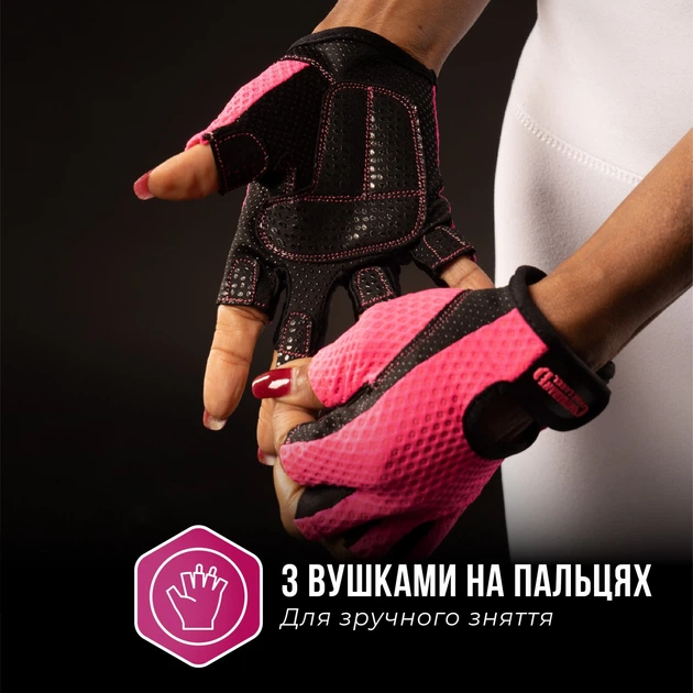 Женские перчатки для фитнеса Contraband Pink Label 5307 Women's Diamond Mesh Lifting Gloves (Розовый XS) - Фото 6 Женские перчатки для фитнеса Contraband Pink Label 5307 Women's Diamond Mesh Lifting Gloves (Розовый XS) - изображение 6