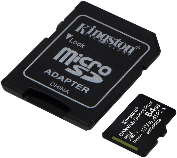 Карта памяти Kingston Canvas Select Plus microSDXC 64GB UHS-I U1 +