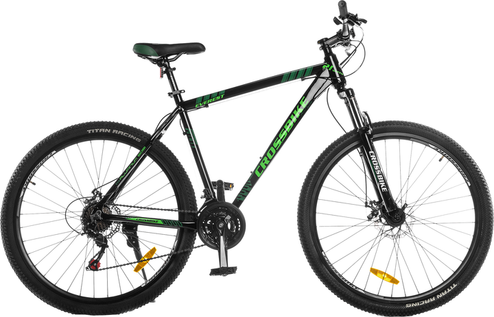 Велосипед CrossBike Everest 29" Рама 21" 2022 Black-Green (29CJPr ...